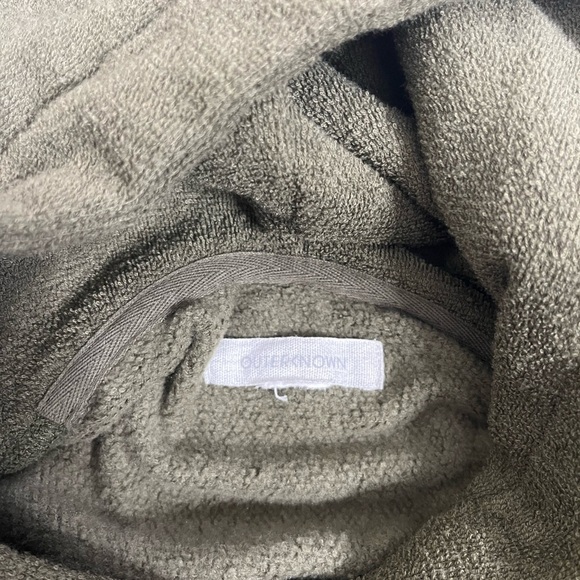 Outerknown Hooded Pullover Terry Sweatshirt Size Medium Green - Picture 5 of 8